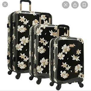 Vince Camuto 3 piece floral luggage set